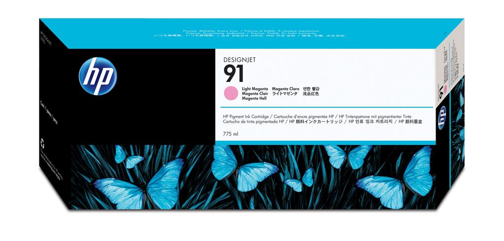 Cartus Cerneala Original HP Light Magenta, nr.91, pentru DesignJet Z6100, 775ml, (timbru verde 0.15 lei)"C9471A"