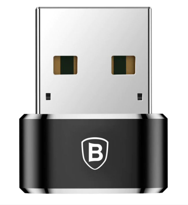 ADAPTOR Baseus Mini, USB Type-C(M) la USB 2.0(T), negru "CAAOTG-01" (timbru verde 0.18 lei) - 6953156263536