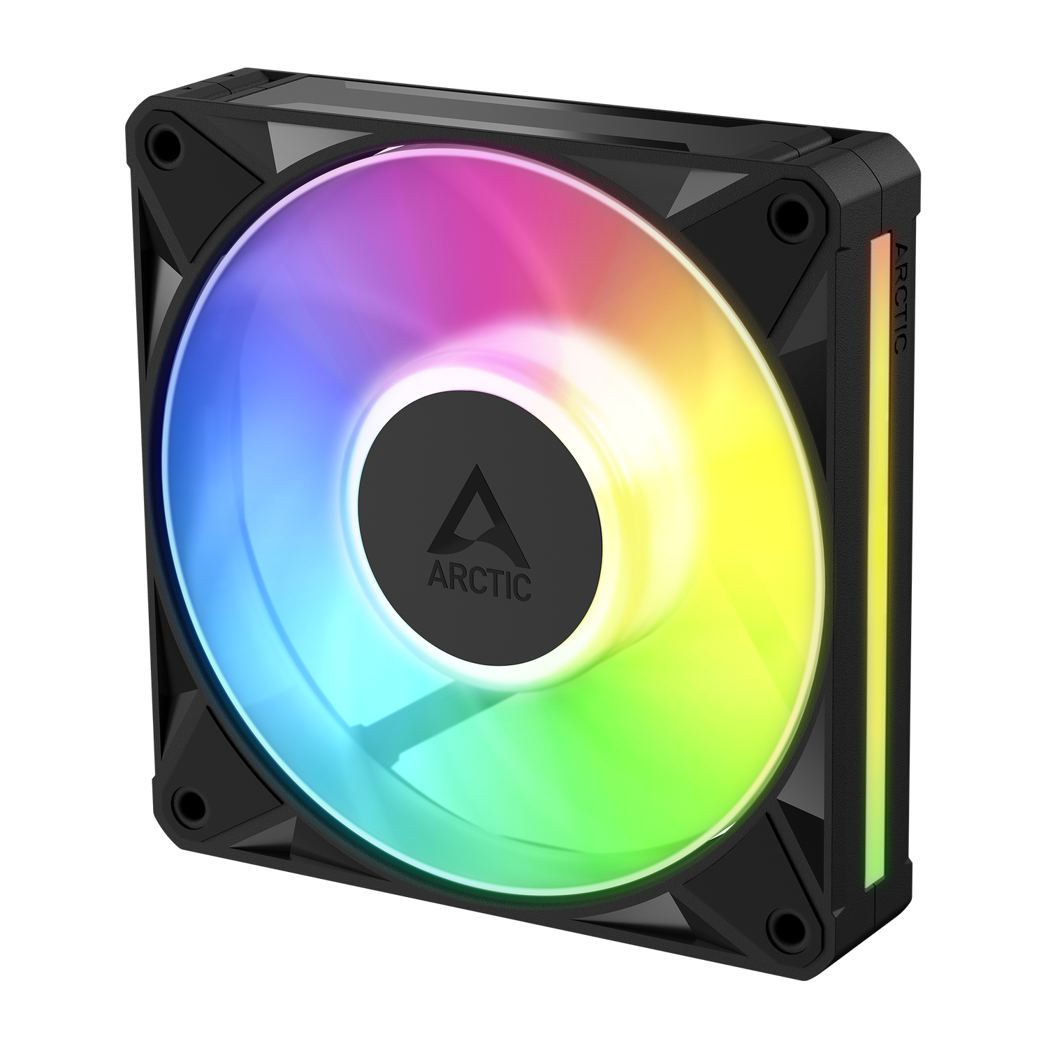 Set 3 ventilatoare Arctic "BioniX P14 A-RGB", 140mm, 450 - 3000 RPM, FDB, 76 cfm, 4-Pin PWM | 3-pin ARGB, negru, "ACFAN00341A" - imagine 4