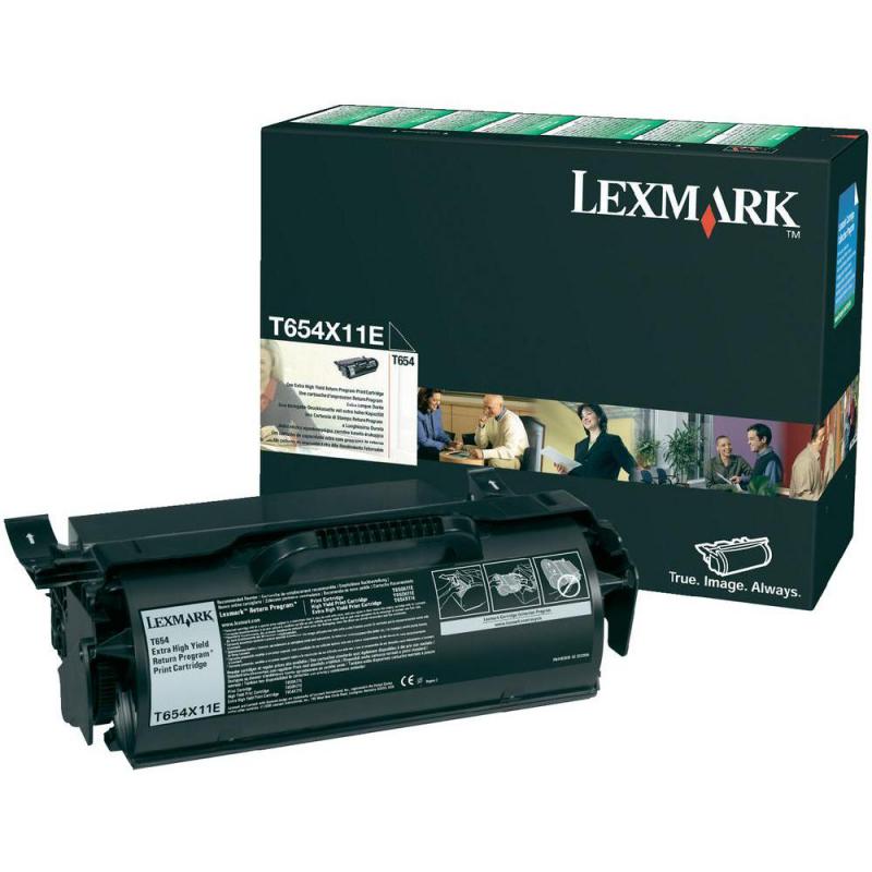 Toner Original Lexmark Black, T654X11E, pentru T650|T652|T654|T656, 36K, (timbru verde 1.2 lei) , "T654X11E"