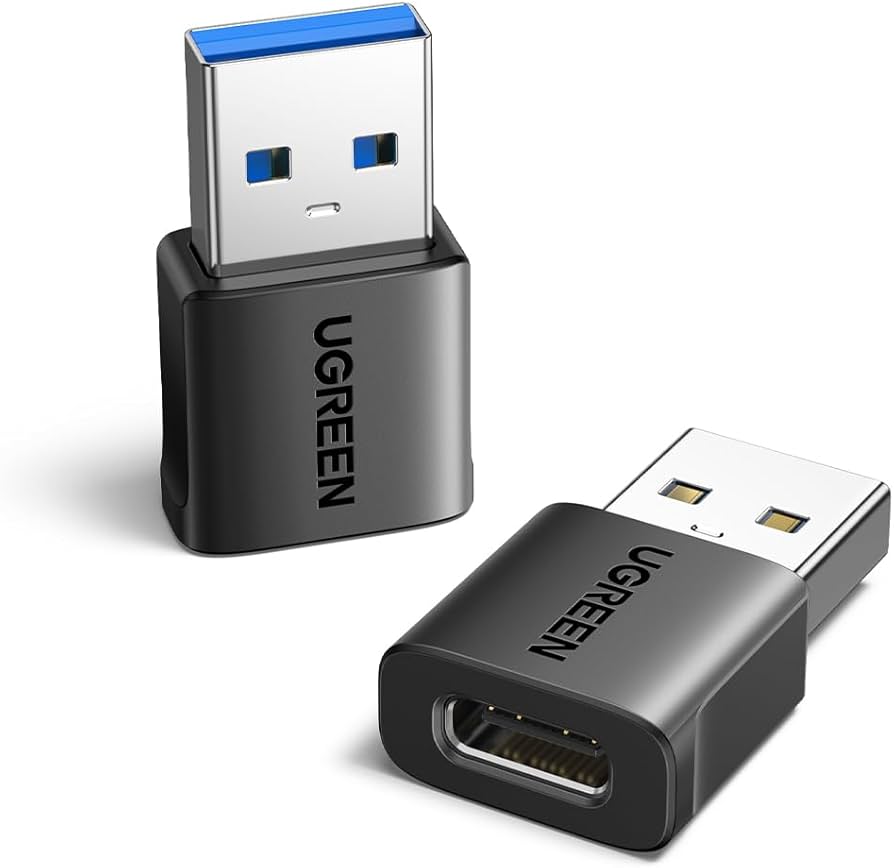 ADAPTOR Ugreen, "US701", USB Type-C(M) la USB 2.0(T), incarcare max 3A, include 2 bucati, negru "45275" (timbru verde 0.08 lei) - 6941876242757