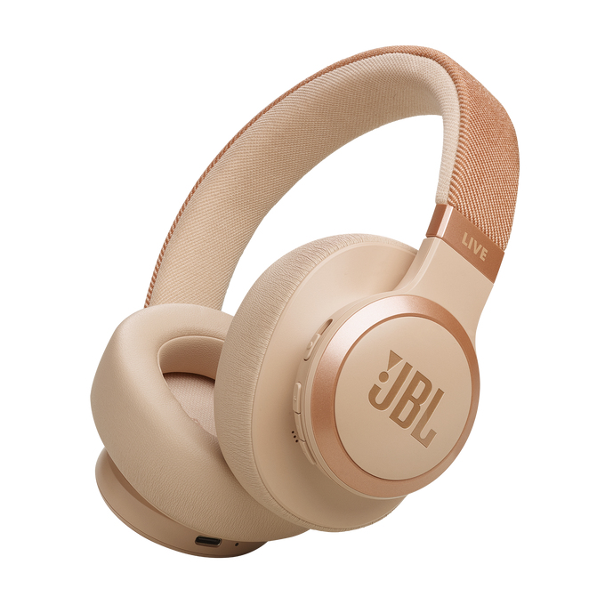 Casti audio wireless over-ear LIVE 770NC, True Adaptive NC, Bluetooth, Multi-Point, Nisip "JBLLIVE770NCSAT" (timbru verde 0.18 lei)