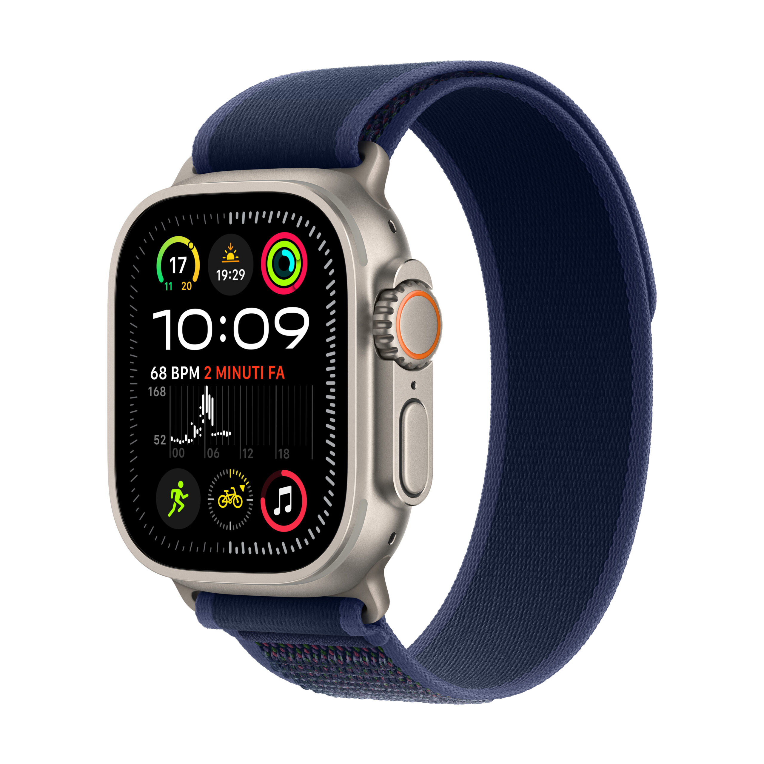 Smartwatch Apple Watch Ultra 2 GPS + Cellular, 49mm Titanium Case with Trail Loop M/L (Albastru) "MX4L3WB/A" (timbru verde 0.18 lei)