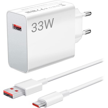 Incarcator de retea 33W Charging Combo (Type A) + USB-C Cable "xia33wchcousbc" (timbru verde 0.18 lei)