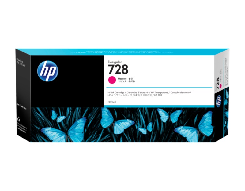 Cartus Cerneala Original HP Magenta, nr.728, pentru DesignJet T730|DesignJet T830, , (timbru verde 0.15 lei), "F9K16A"