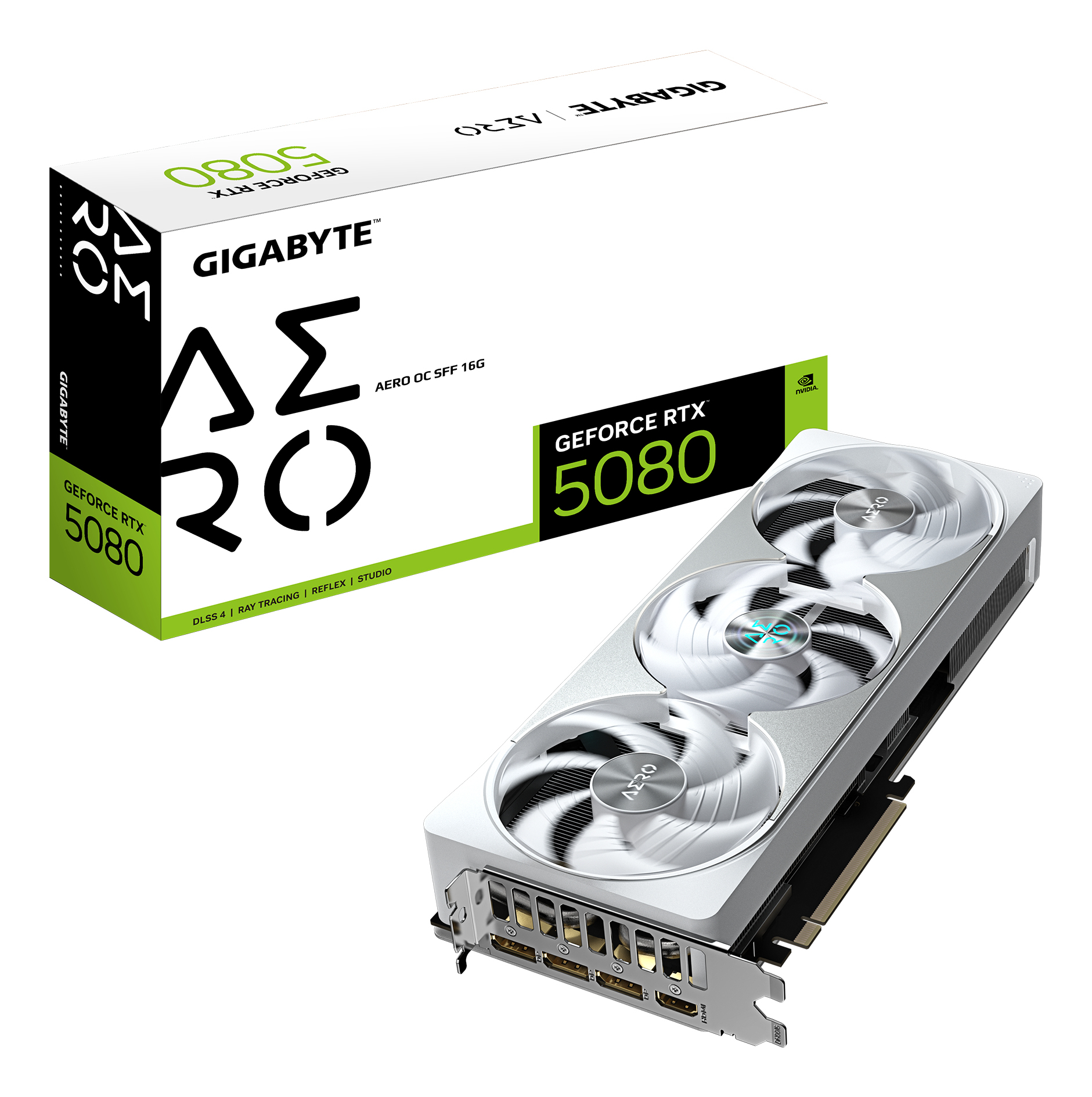 VGA PCIE16 RTX5080 16GB GDDR7/GV-N5080AERO OC-16GD GIGABYTE "GV-N5080AERO OC-16GD 1.0"