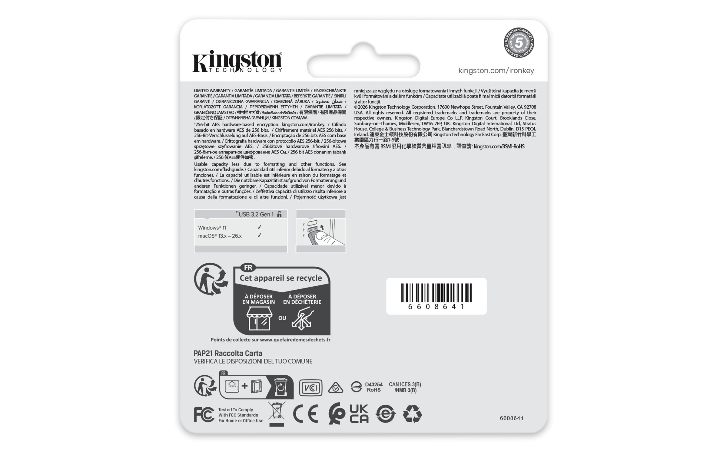 Kingston Technology IronKey Locker+ 50"IKLP50G2/256GB" - imagine 5