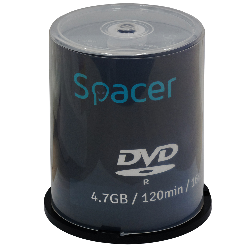 DVD-R SPACER 4.7GB, 120min, viteza 16x, 100 buc, spindle, "DVDR100"