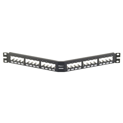 PANDUIT 19 24-Port Angled Modular Patch Panel Mini-Com RoHS complaint "CPA24BLY"