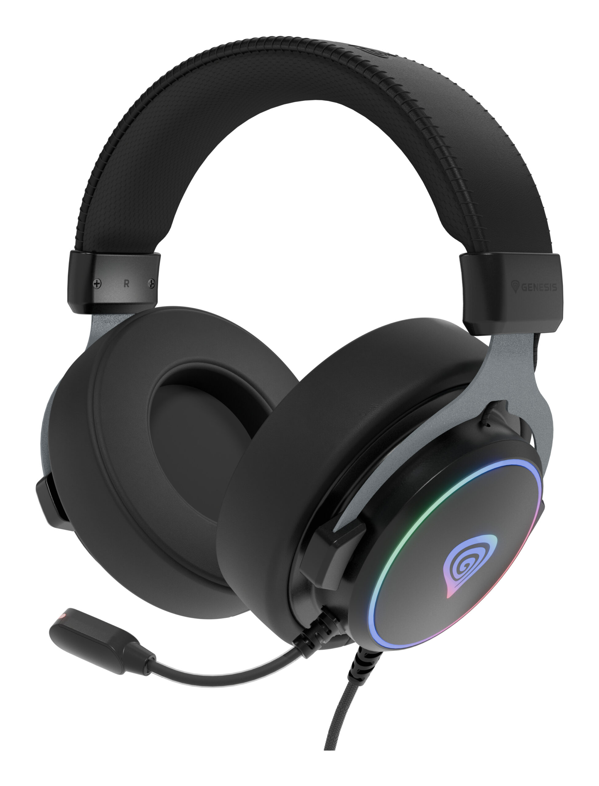 Casti cu fir Genesis Neon 764 negru "NSG-2169" (timbru verde 0.18 lei)