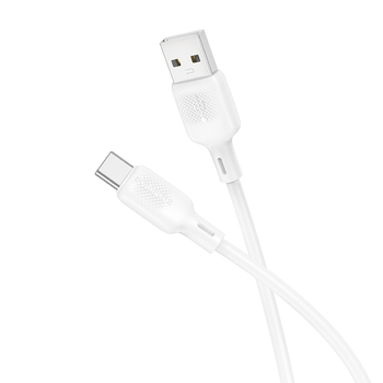 CABLU alimentare si date Borofone "BX113", Fast Charging Data Cable pt. smartphone, USB la USB Type-C 3A , 1m, alb "6941991115448" (timbru verde 0.08 lei)