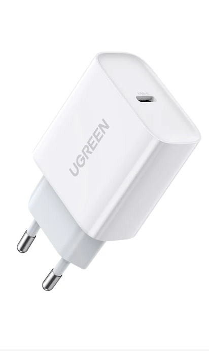 INCARCATOR retea Ugreen, "CD137" Quick Charge 20W, 1 x USB Type-C 5V/3A, alb "60450" (timbru verde 0.18 lei) - 6957303864508
