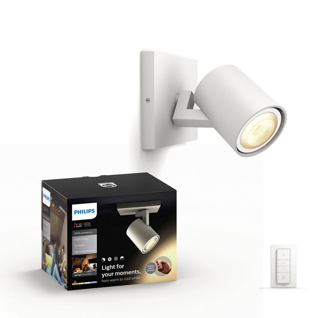APLICA smart PHILIPS, LED, soclu GU10, putere 5.5 W, tip lumina alb rece alb calda, 350 lumeni, alimentare 220 - 230 V, "000008718696159330" (timbru verde 2.00 lei)