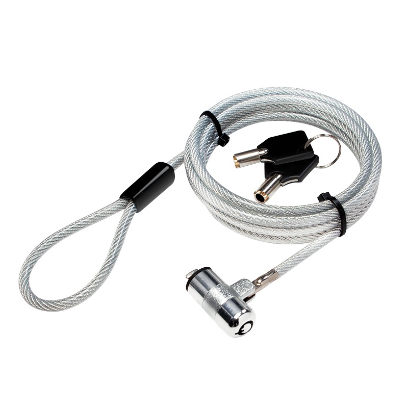 CABLU securitate LOGILINK pt. notebook, slot standard, 2 chei standard, 1.8m, cablu otel ultra-slim, permite pivotare si rotire cablu, "NBS009" (timbru verde 0.8 lei)