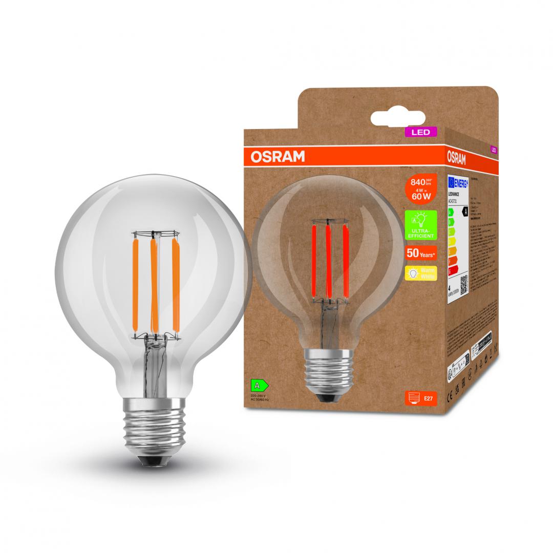 LED G9560 4W/830 230V FIL EA E27FS1OSRAM "000004099854009655" (timbru verde 0.45 lei)