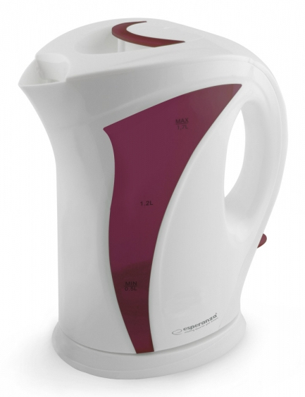 Fierbator electric Esperanza Iguazu EKK018R 2200W 1.7l Alb/Rosu "EKK018R" (timbru verde 0.8 lei)