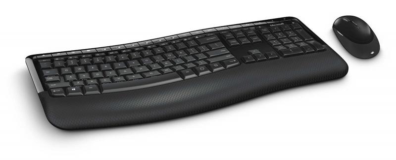 KIt TASTATURA si Mouse Microsoft, "Comfort Desktop 5050", wireless, 125 taste format standard, mouse , 3/1 butoane, negru, "PP4-00019" (timbru verde 0.8 lei)