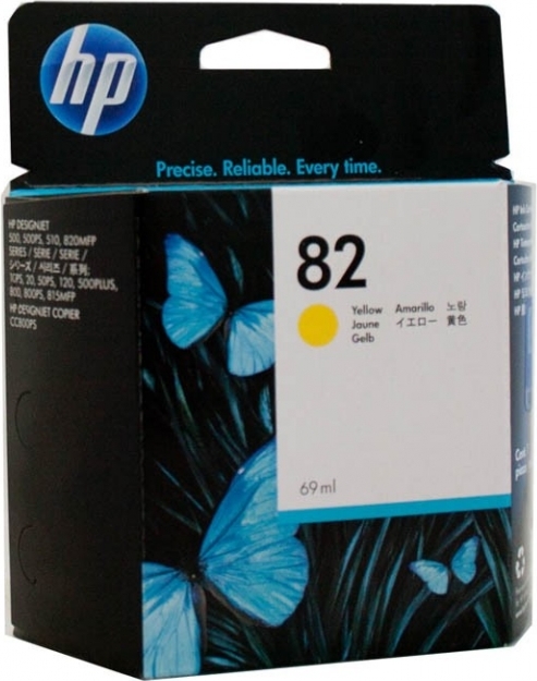Cartus Cerneala Original HP Yellow, nr.82, pentru DesignJet 500|800, , (timbru verde 0.15 lei), "C4913A"