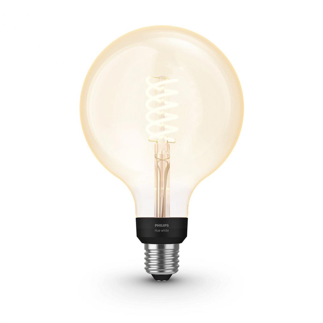 BEC smart LED Philips, soclu E27, putere 7W, forma sferic, lumina alb calda, alimentare 220 - 240 V, "000008719514279131" (timbru verde 0.45 lei)