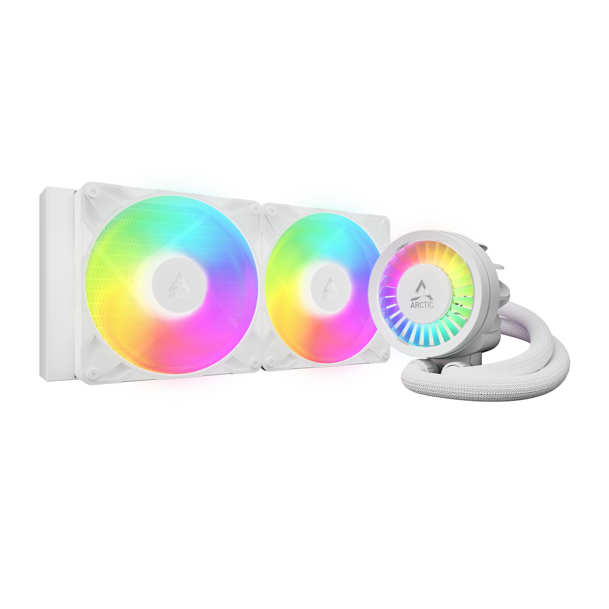 COOLER Arctic "Liquid Freezer III Pro 280 A-RGB", skt. LGA1851, LGA 1700, AM4, AM5, racire cu lichid, 2 x 140mm P14 Pro ARGB, 800 - 2800 RPM, ARGB, alb "ACFRE00187A" (timbru verde 2.00 lei)