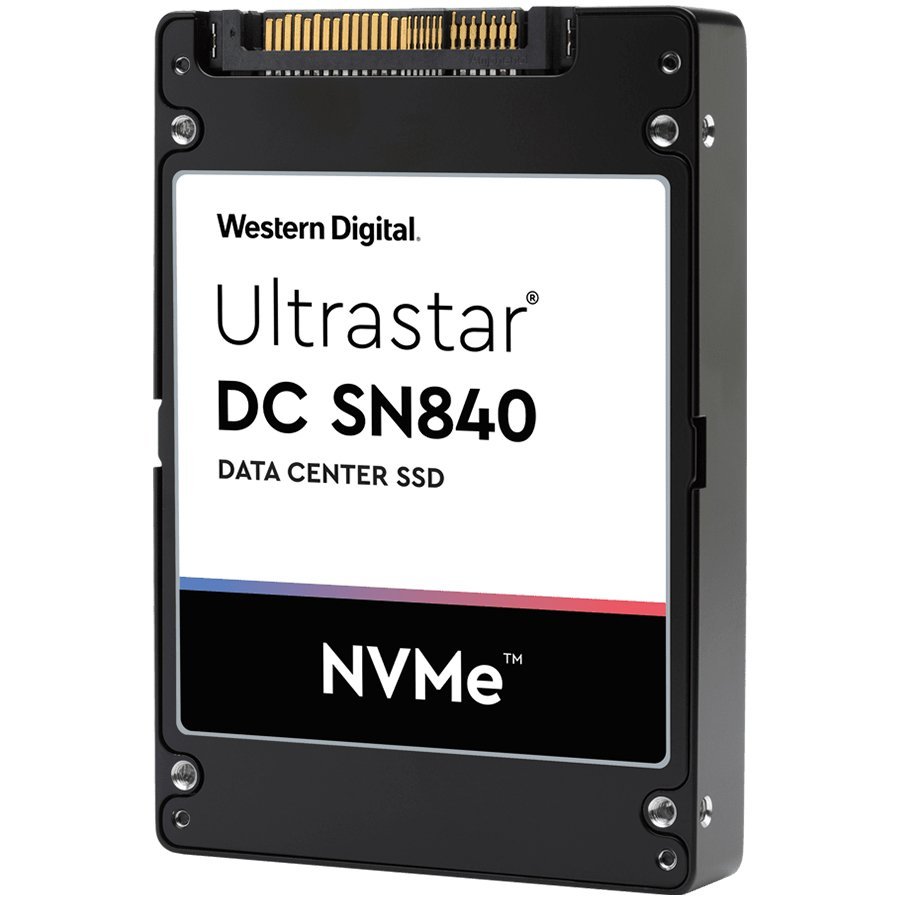 SSD Server WD Ultrastar DC SN840 NVMe 1.92TB 2.5"x15mm, 3D TLC, PCIe Gen3.1 1x4 (or 2x2), SE, Read/Write: 3470/2280 MBps, IOPS 736K/108K, TBW 3504, DWPD 1, SKU: 0TS1875 "WUS4BA119DSP3X1"
