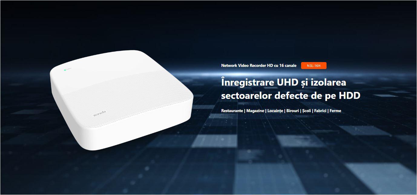 TENDA 16 CHANNEL NTW VIDEO RECORDER "N3L-16H" (timbru verde 2 lei)