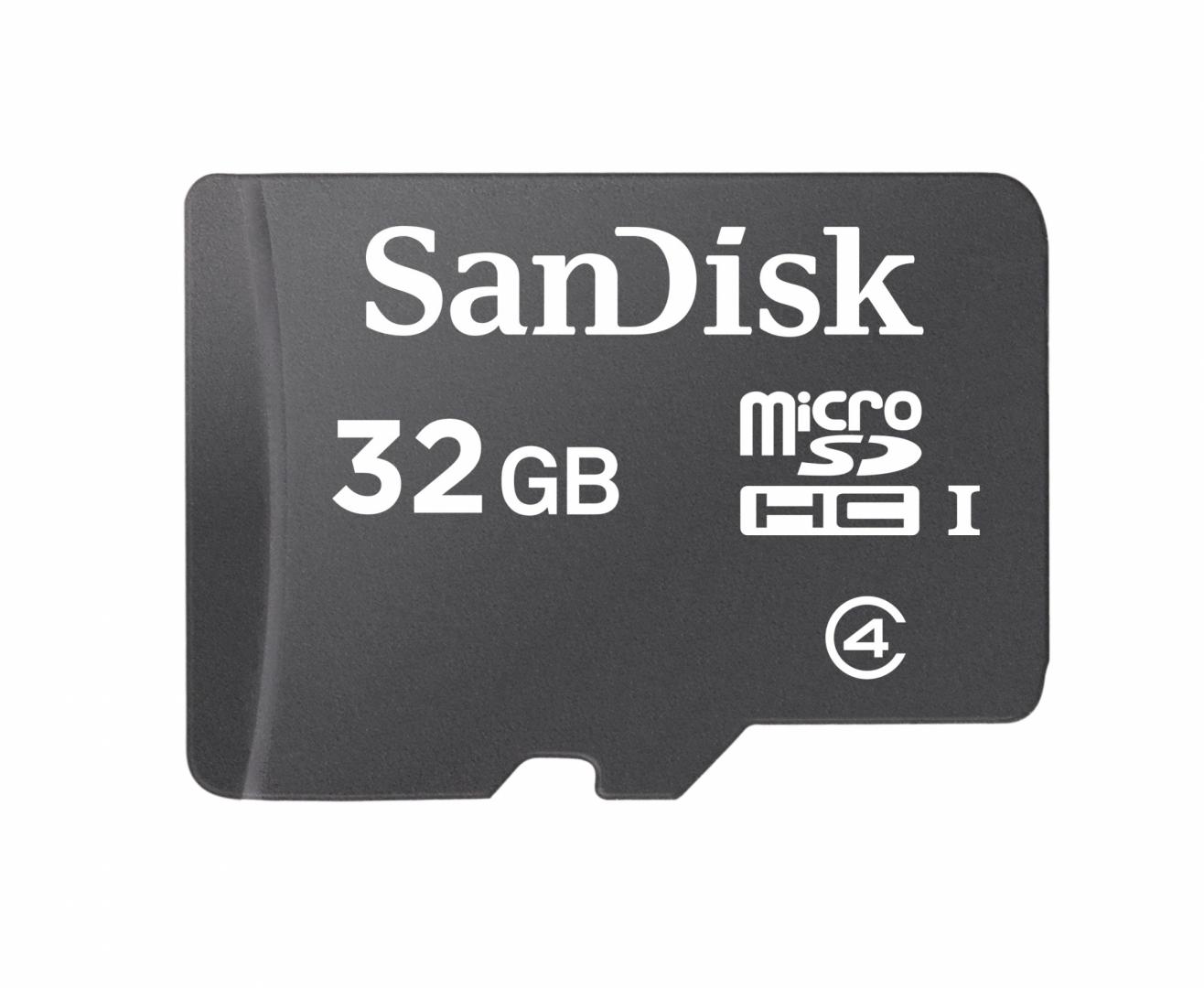 CARD MicroSD SANDISK, 32 GB, microSDHC, clasa 4, "SDSDQM-032G-B35" (timbru verde 0.03 lei)