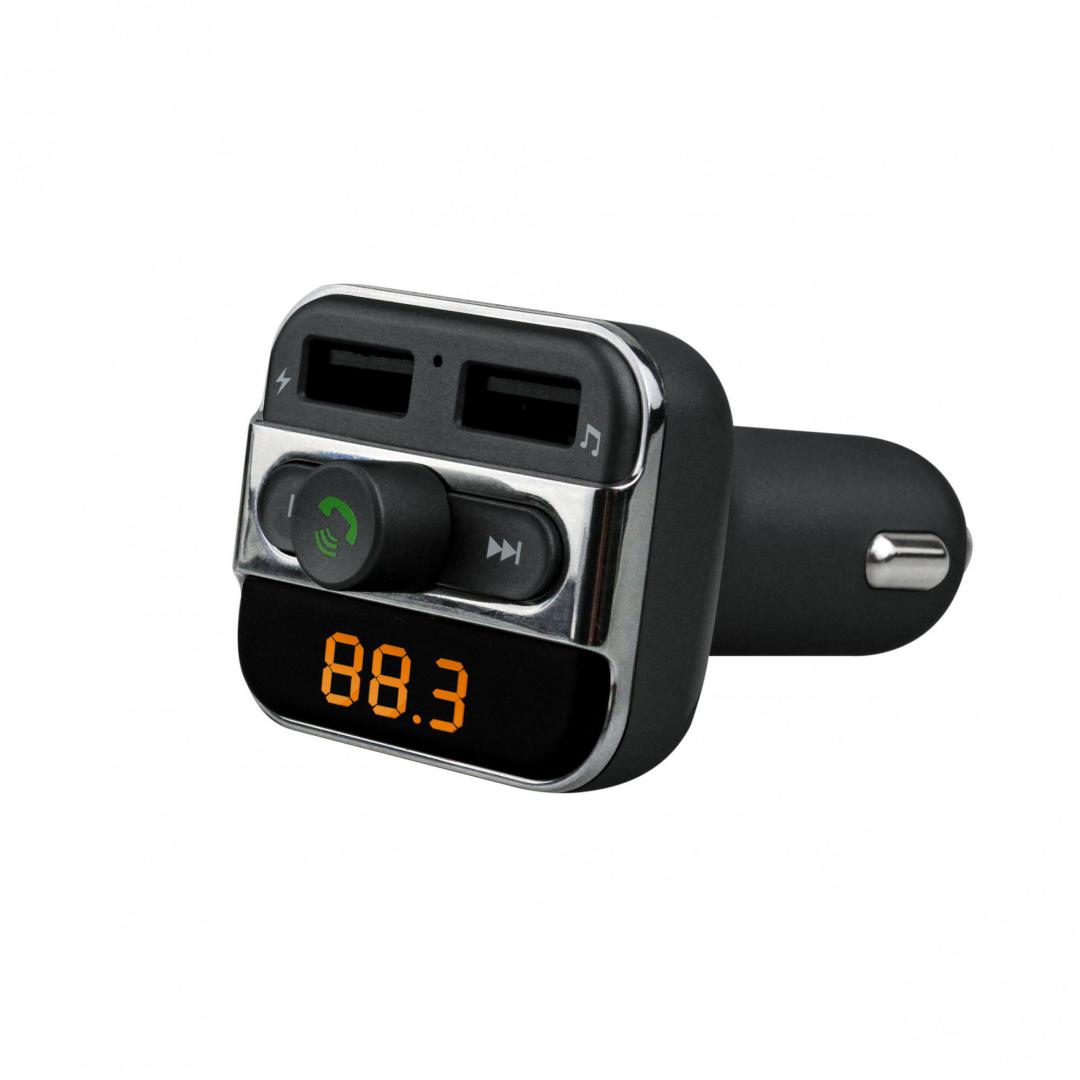 MODULATOR FM AKAI, Bluetooth, format MP3, USB x 2, microSD, montare la priza auto, "FMT-20BT" (timbru verde 0.18 lei)