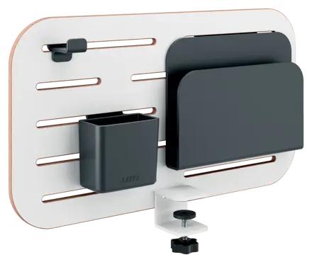 KIT ORGANIZATOR LEITZ, pt. birou max. 3.5cm, dim. 42x25cm, 3 pozitii pt. accesorii, alb, "65480000"