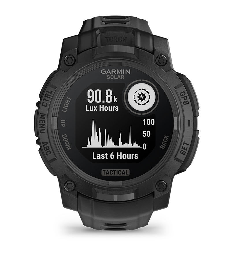 Smartwatch Instinct 3 45 mm, Solar, Tactical Edition, Black with Black Band"010-02934-50" - imagine 7