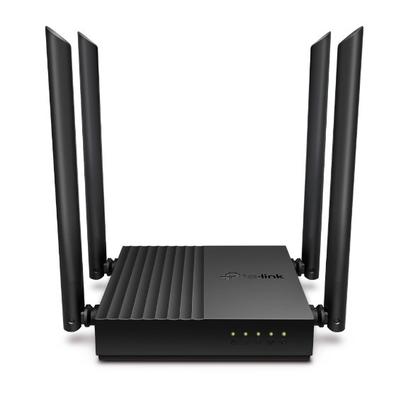 ROUTER TP-LINK wireless 1200Mbps, MU-MIMO, 4 porturi Gigabit, 4 antene externe, Dual Band AC1200 "Archer C64" (timbru verde 0.8 lei)