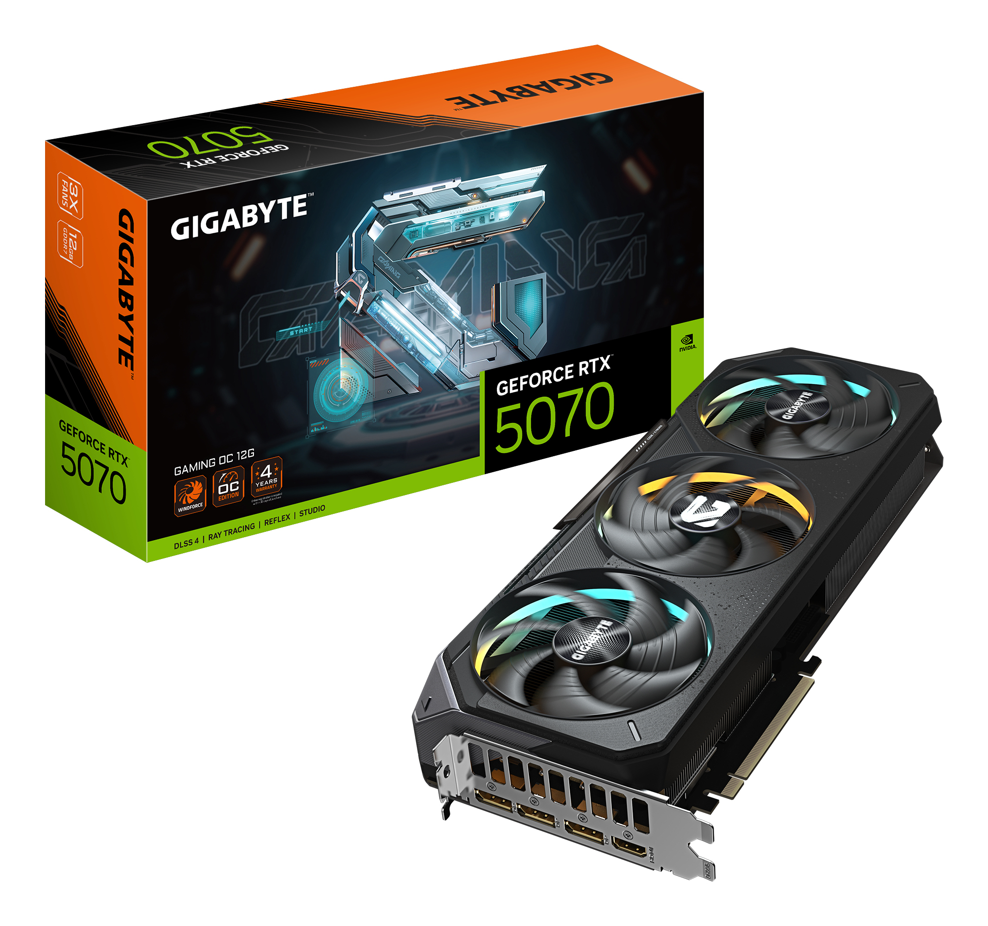 Placa video Gigabyte RTX5070 Gaming OC 12GB GDDR7 HDMI 3xDP "GV-N5070GAMING OC-12GD"