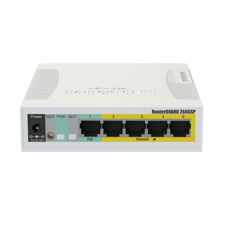 MC SOHO SWITCH ROUTERBOARD 5XGE, 1XSFP "RB260GSP" (timbru verde 2 lei)