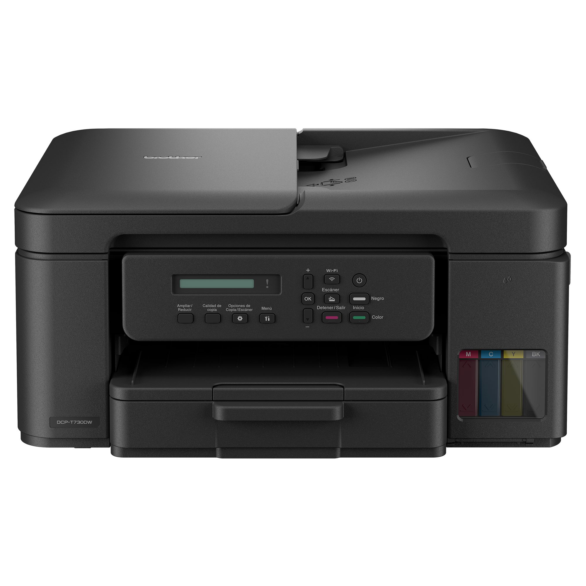 Multifunctional Inkjet CIS Color Brother DCP-T730DW, A4, Functii: Impr.|Scan.|Cop., Viteza de Printare Monocrom: 16ppm, Viteza de printare color: 15.5ppm, Conectivitate:USB|WIFI, Duplex:Da, ADF:ADF(incl.TV 11lei) "DCPT730DWYJ1"