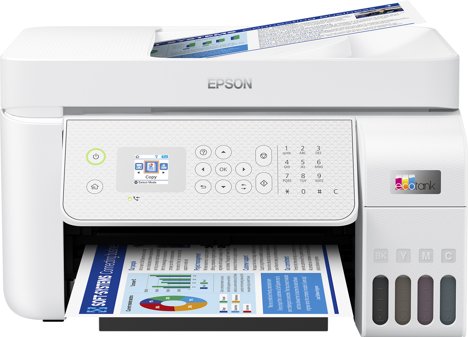 Multifunctional Inkjet CISS Color Epson L5316, A4, Functii: Impr.|Scan.|Cop.|Fax, Viteza de Printare Monocrom: 33ppm, Viteza de printare color: 15ppm, Conectivitate:USB|Ret|WiFi, Duplex:Nu, ADF:ADF, (incl.TV 11lei) "C11CJ65413"(RAPO)