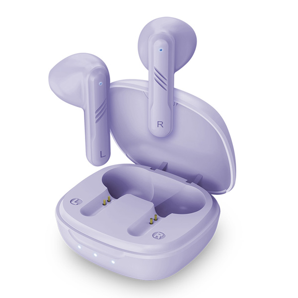 CASTI Genius, "HS-M905BT", TWS, wireless, intraauriculare - butoni, pt smartphone, microfon pe casca, conectare prin Bluetooth 5.3, violet, USB-C, "31710025401", (timbru verde 0.18 lei)