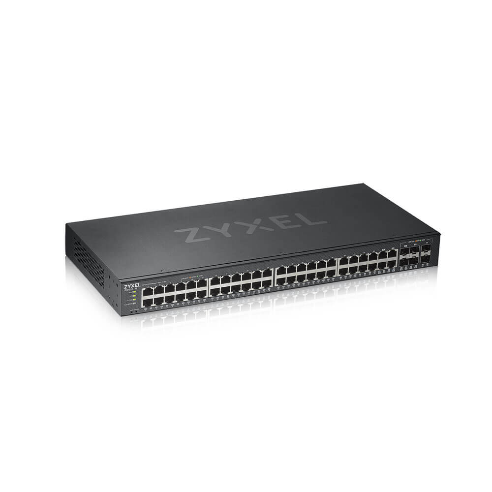 SWITCH ZYXEL, GS1920-48v2, porturi Gigabit x 48, SFP x 4, managed, rackabil, carcasa metalica, "GS1920-48V2-EU0101" (timbru verde 2 lei)