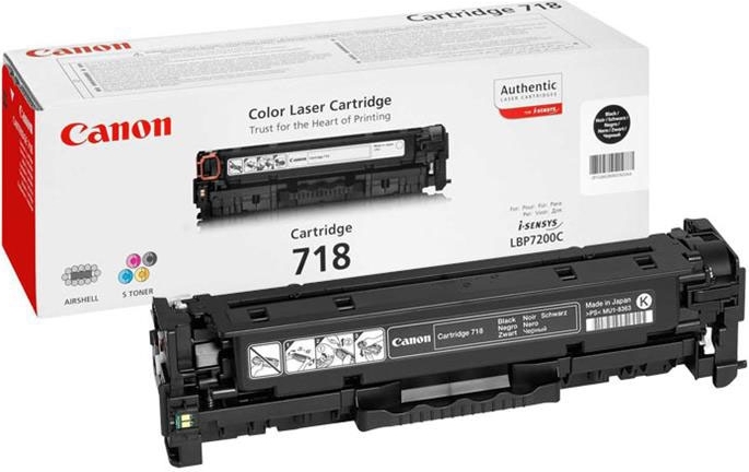 Dual-Pack Original Canon Black, CRG-718B, pentru LBP-7200|LBP-7210|LBP-7660|LBP-7680|MF-8330|MF-8340|MF-8350|MF-8360|MF-8380|MF-8540|MF-8550|MF-8580|MF-724|MF-728|MF-729, 2x3.4K, (timbru verde 1.2 lei) , "CR2662B005AA"