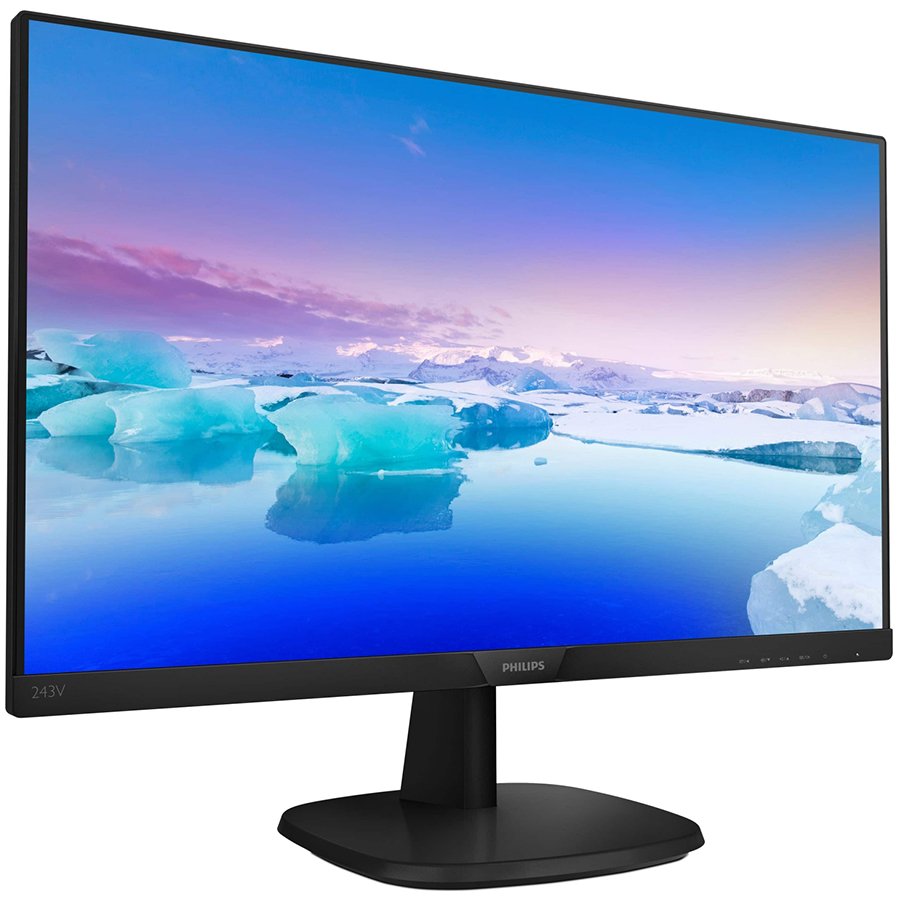 MONITOR Philips 23.8 inch, home | office, IPS, Full HD (1920 x 1080), Wide, 250 cd/mp, 4 ms, DisplayPort | VGA | HDMI, "243V7QJABF/00" (timbru verde 7 lei)