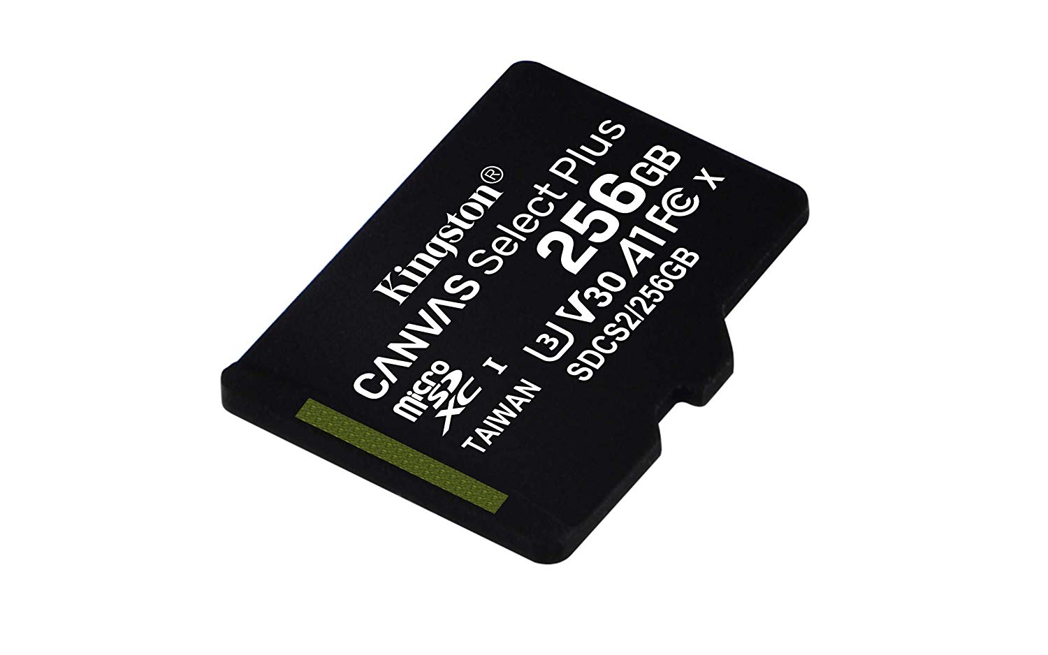 CARD MicroSD KINGSTON, 256 GB, microSDXC, clasa 10, standard UHS-I U3, "SDCS2/256GBSP" (timbru verde 0.03 lei)