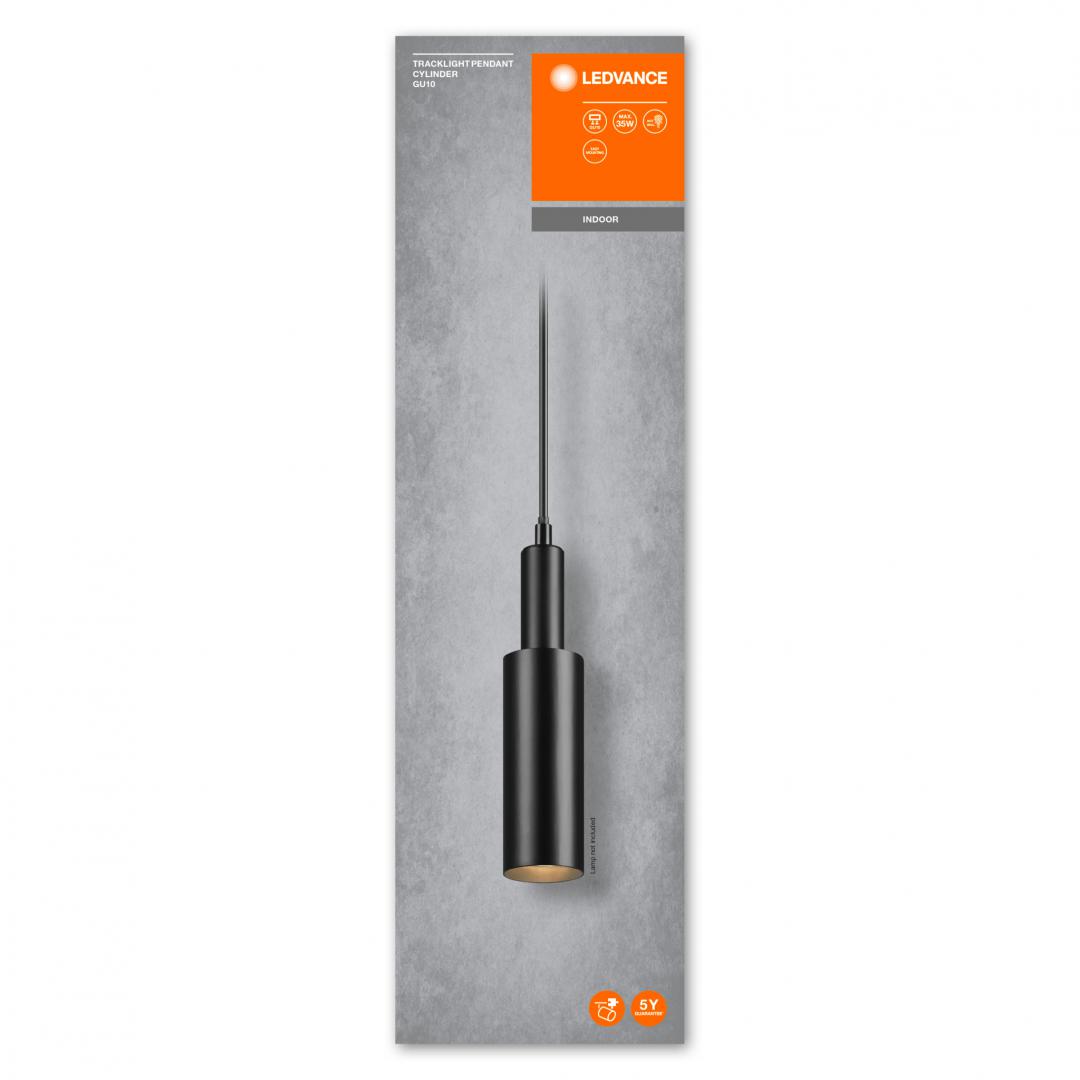 TRACKLIGHT PENDANT CYLINDER BK GU10LEDV "000004099854012754" (timbru verde 2.00 lei)