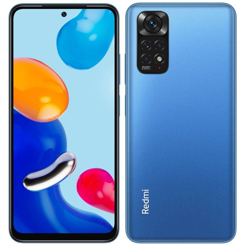 SMARTphone Xiaomi, "REDMI NOTE 11" ecran 6.43 inch, dual sim, rez. camera 108 Mpix, memorie interna 128 GB, 4G, Android, acumulator 5000 mAh, albastru, "37805" (timbru verde 0.45 lei)
