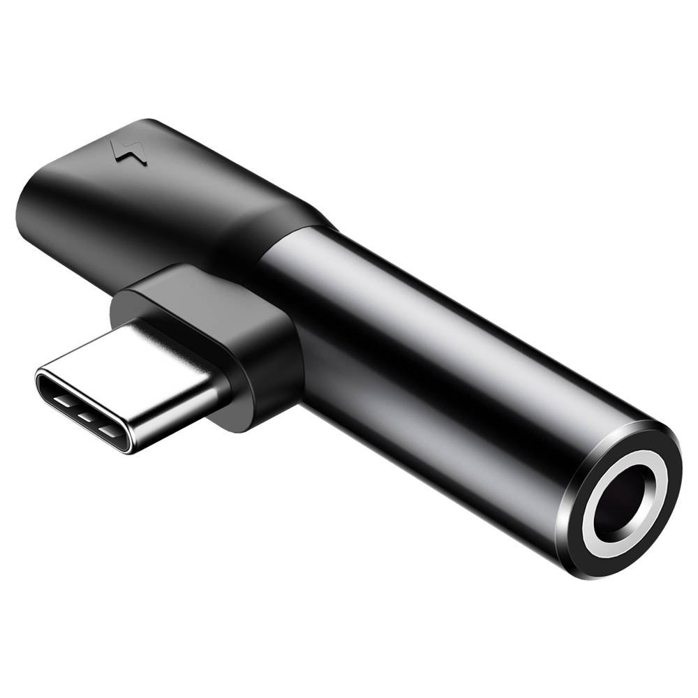 ADAPTOR Incarcare si audio Baseus, 1 x USB Type-C (T) la 1 x USB Type-C (M) si 1 x Jack 3.5mm (M), negru "CATL41-01" (timbru verde 0.18 lei) - 6953156282278