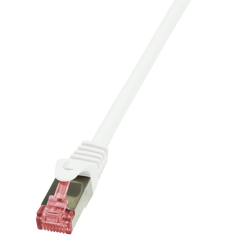 PATCH CORD S/FTP LOGILINK Cat6, LSZH, cupru, 1 m, alb, AWG27, dublu ecranat "CQ2031S" (timbru verde 0.08 lei)