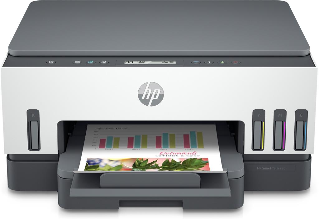 Multifunctional Inkjet CISS Color HP Smart Tank 720 All-in-One,A4,Functii:Impr|Scan|Cop,Viteza Print Mono:15 ppm,Viteza Print color:9 ppm,Conectiv:USB|WiFi|BTH,Duplex:Da,ADF:Nu(timbru verde 11lei)"6UU46A"