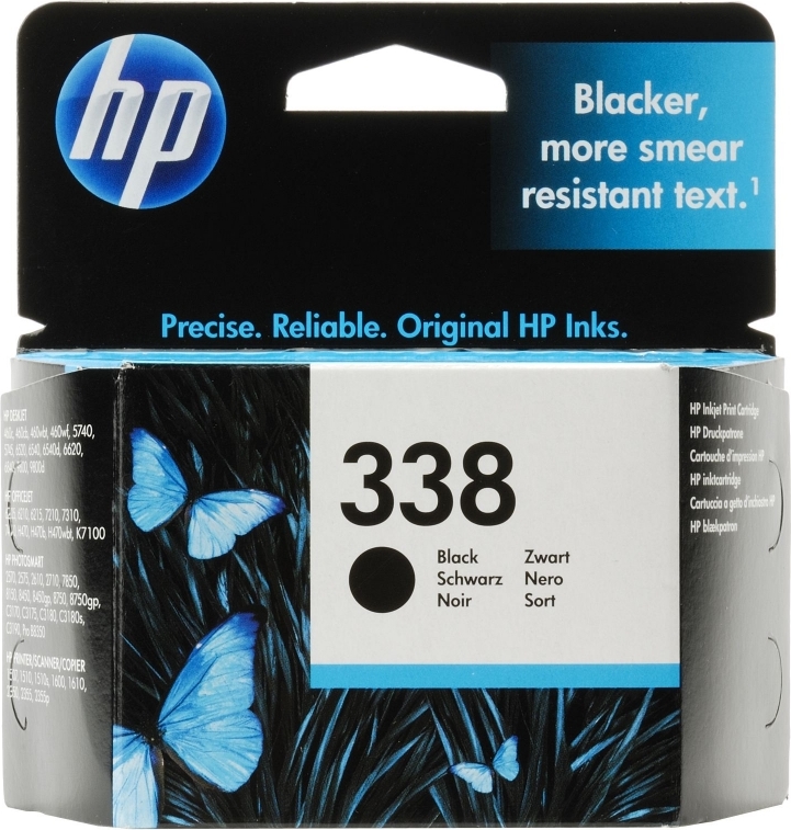 Cartus Cerneala Original HP Black, nr.338, pentru DJ460|574x|6xxx|9800|2570|2xxx|8xxx, , (timbru verde 0.15 lei), "C8765EE"