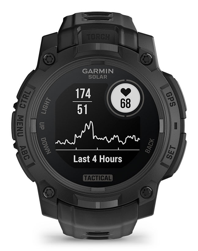 Smartwatch Instinct 3 45 mm, Solar, Tactical Edition, Black with Black Band"010-02934-50" - imagine 3