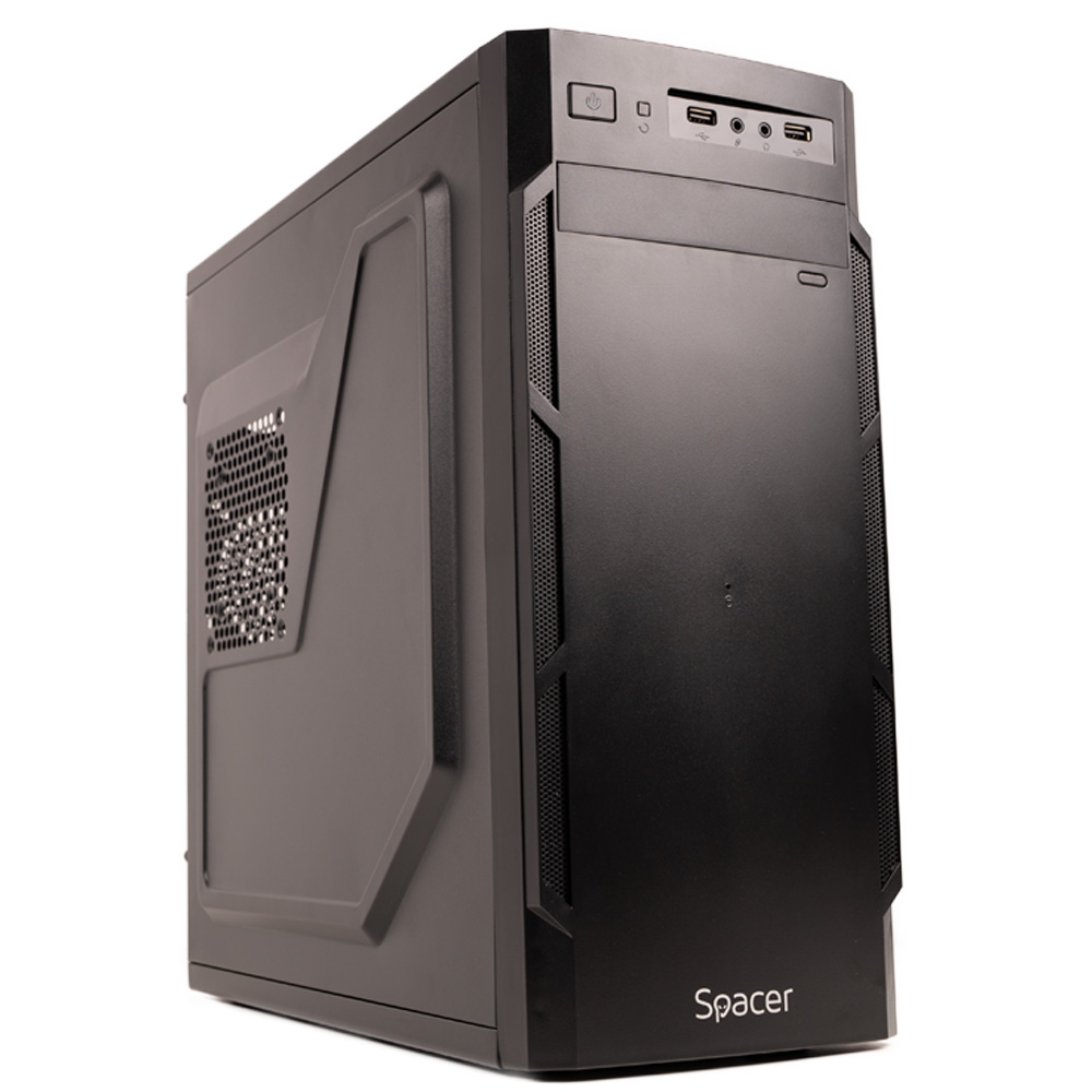 CARCASA SPACER, Middle Tower, ATX, "KRYPTON", fara sursa, USB 2.0 x 2, Jack 3.5mm x 2, "SPC-KRYPTON"