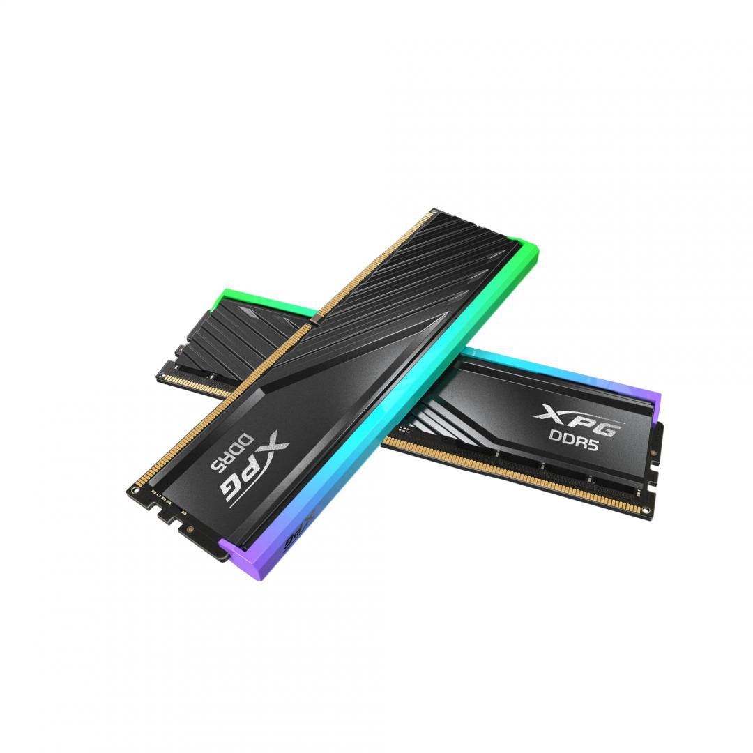 Memorie DDR Adata - gaming DDR5 32GB, frecventa 6000MHz, 16GB x 2 module, radiator, iluminare RGB, XPG Lancer Blade RGB "AX5U6000C3016G-DTLABRBK"