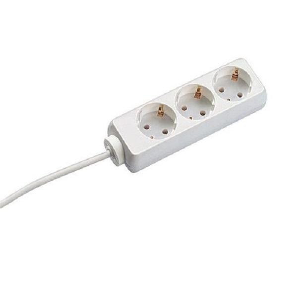 PRELUNGITOR Bachmann, Schuko x 3, conectare prin Schuko (T), cablu 5 m, fara protectie, alb, "BM-3842025" (timbru verde 0.18 lei)